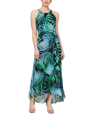 Tropical-Print Halter Maxi Dress | Macys (US)