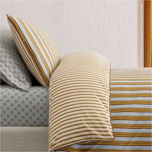 Emma Chamberlain Reversible Multi-Stripe Duvet Cover & Shams | West Elm (US)