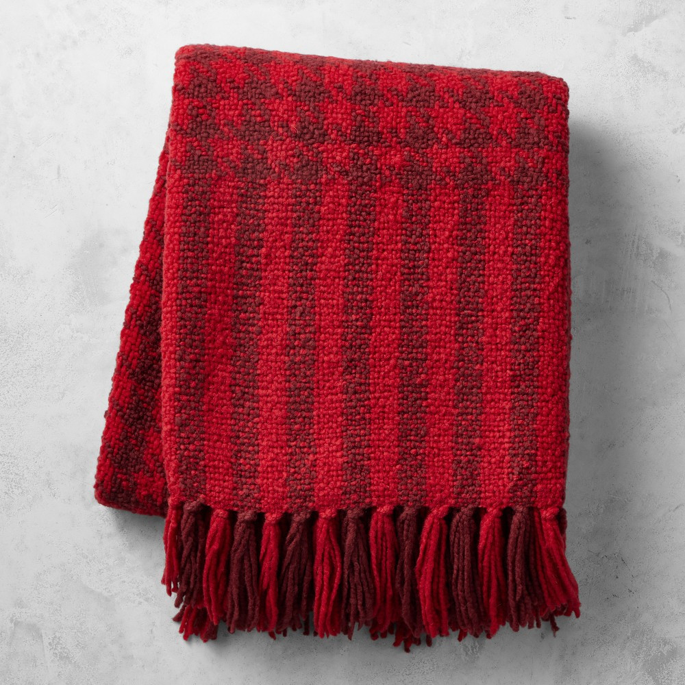 Houndstooth Wool Throw | Williams-Sonoma