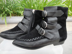 Isabel Marant ROWI Leather & Suede Ankle Boots, Low Heel, Made in Italy 37 US 7  | eBay | eBay US