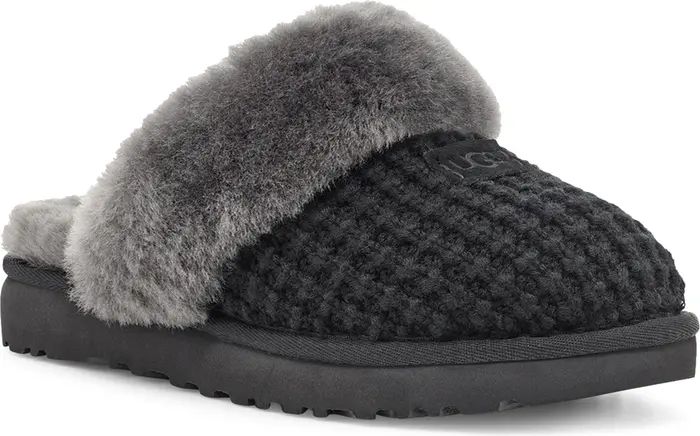 Cozy Knit Genuine Shearling Slipper | Nordstrom