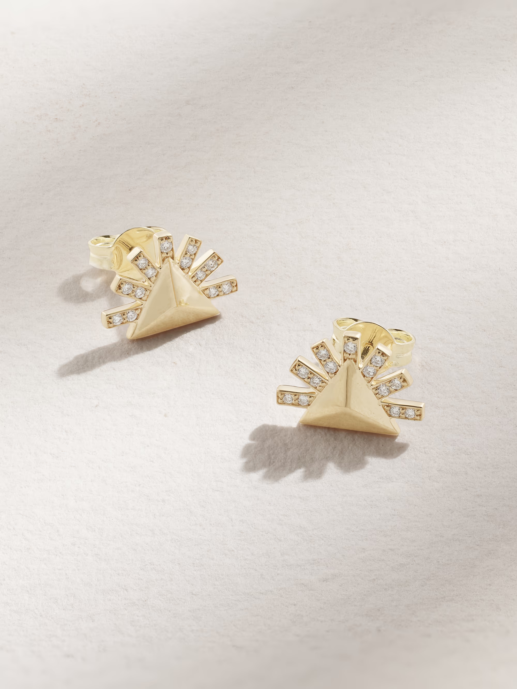 18-karat gold diamond earrings | NET-A-PORTER (US)