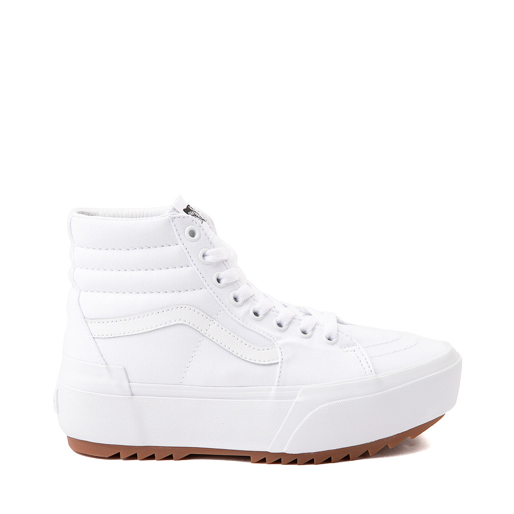 Vans Sk8-Hi Stacked Skate Shoe - White Monochrome | Journeys