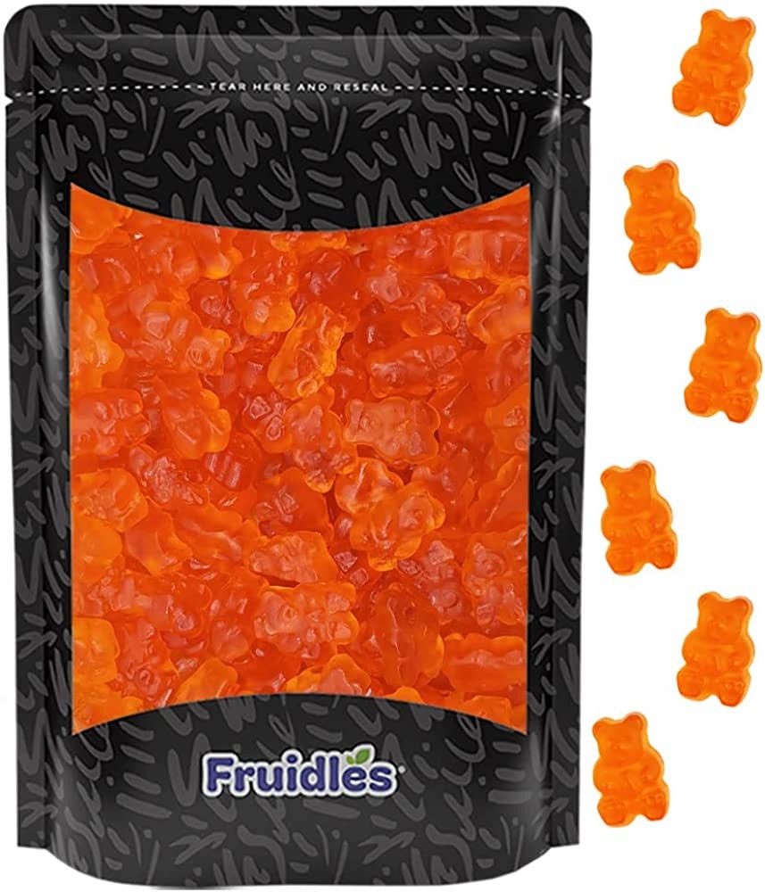 Orange Gummi Bears Candy, Fruit Flavors Gummies, Allergy Friendly, Non-GMO, No Artificial Sweeten... | Amazon (US)