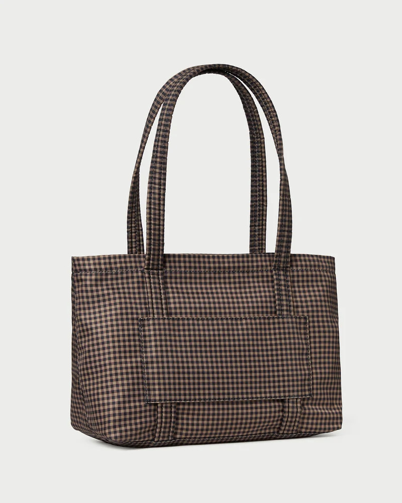 Lyla Brown/Black Check Essential Tote | Loeffler Randall