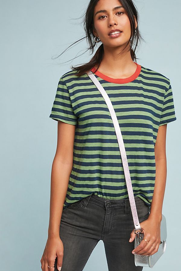 Peace Striped Ringer Tee | Anthropologie (US)