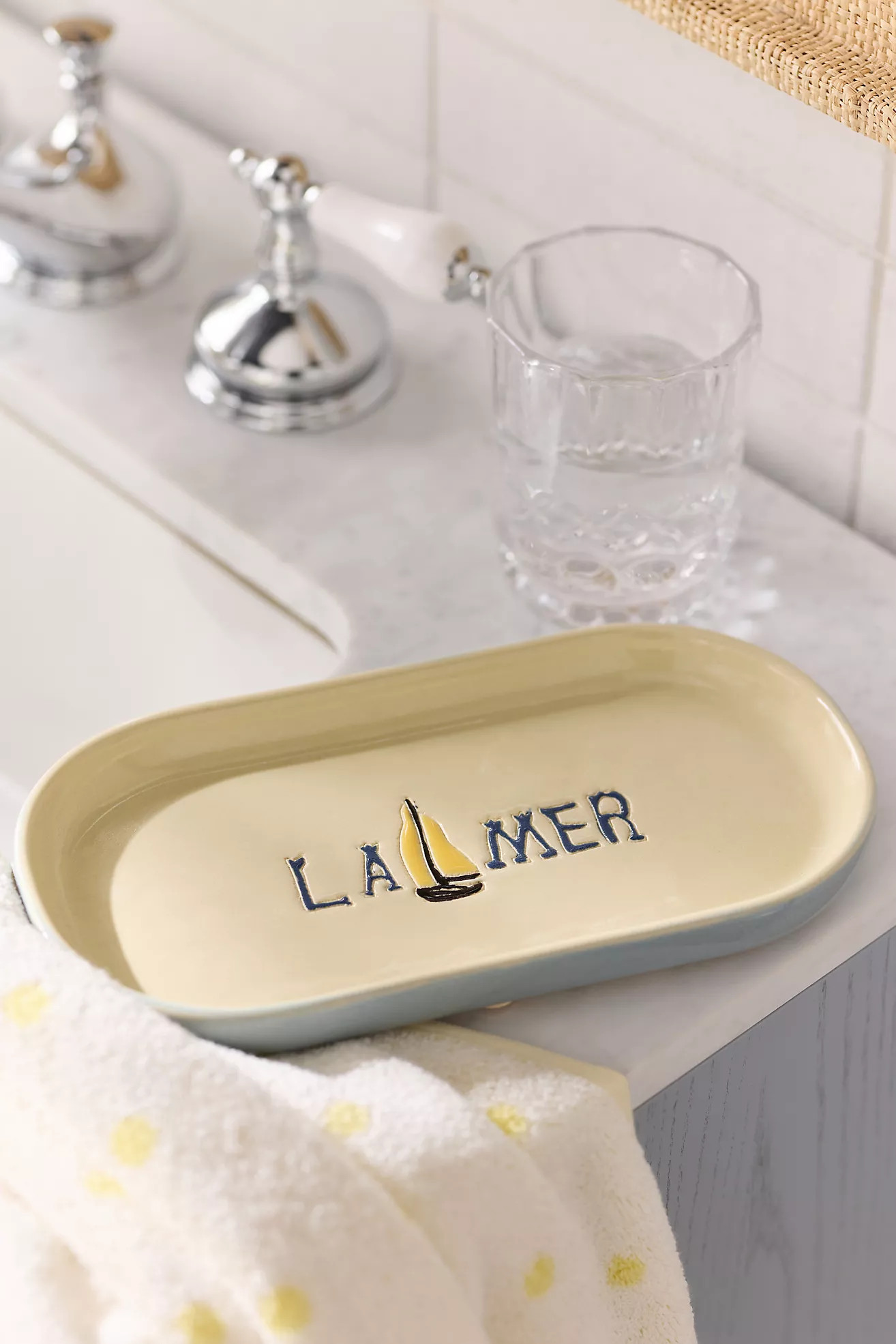 Printed Ceramic Bath Tray | Anthropologie (US)