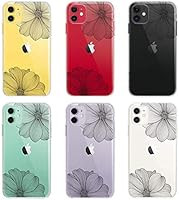 KEXAAR iPhone 11 Case, Clear Flower Design Soft & Flexible TPU Ultra-Thin Shockproof Transparent ... | Amazon (CA)