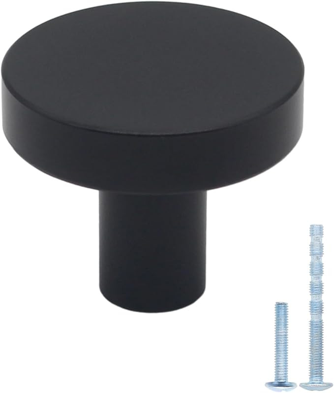 30 Pack Black Cabinet Knobs, Solid Dresser Knobs Drawer Knobs Kitchen Cabinet Knobs, Matte Black ... | Amazon (US)