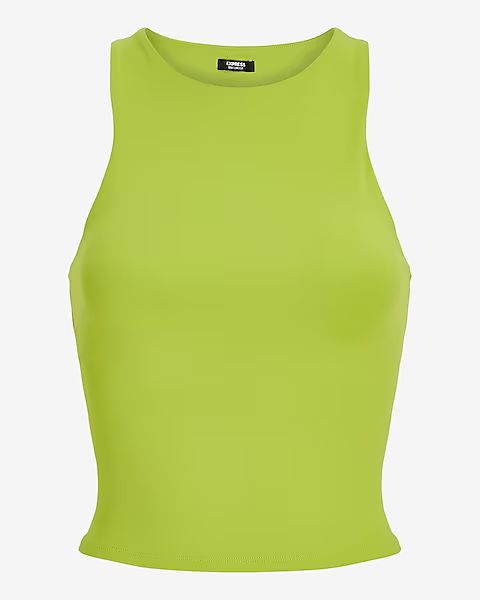 Body Contour Matte High Neck Cropped Tank | Express