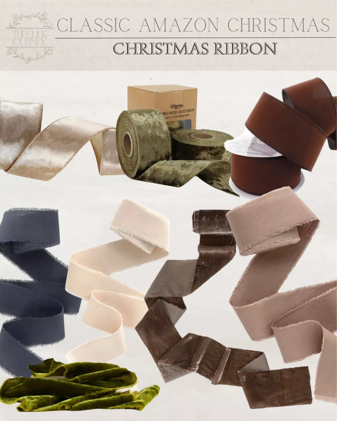 Ribbon Traditions 2.5 Wired Suede Velvet Ribbon Rustic Brown - 25 Yards