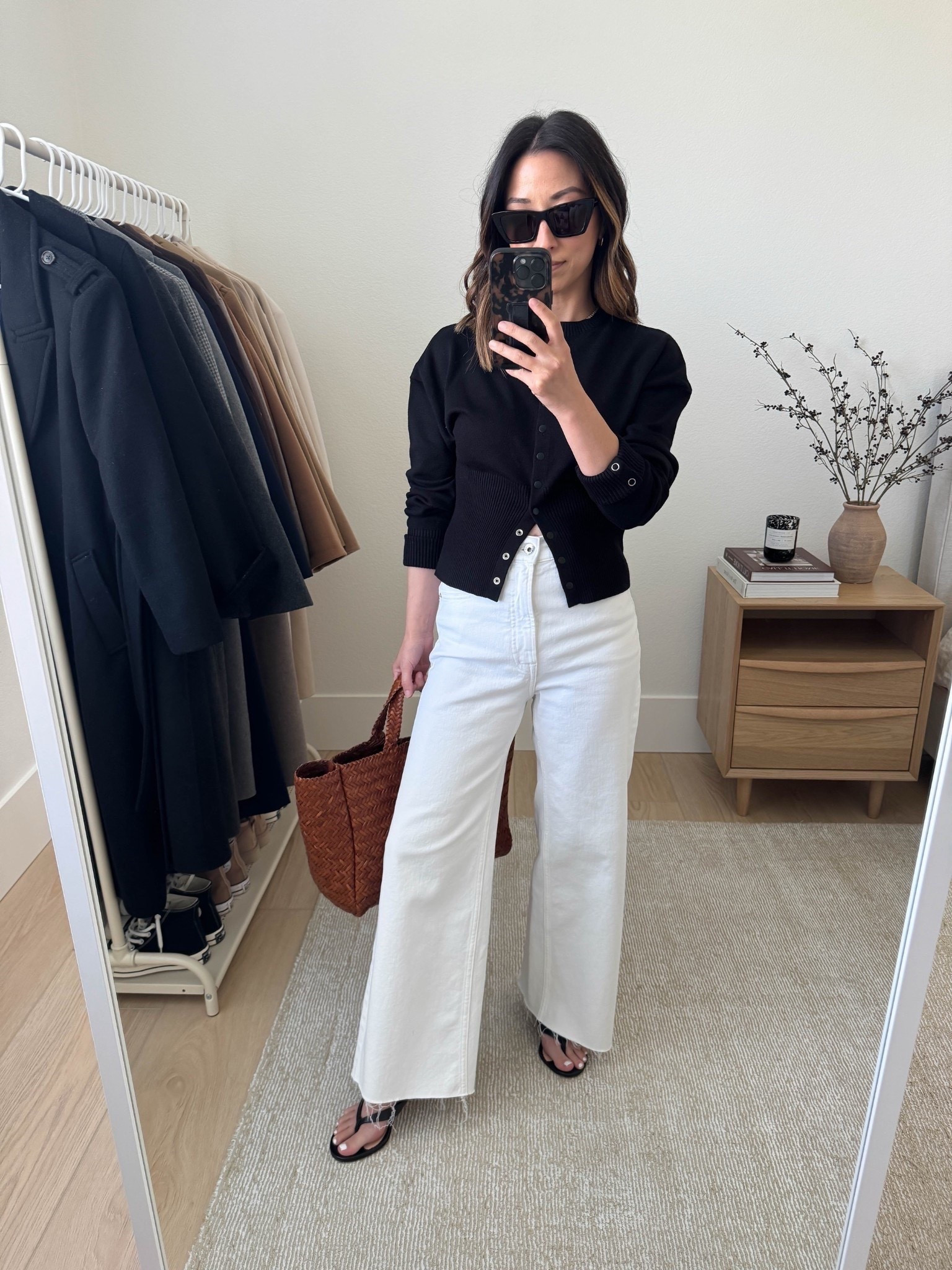 Classic spring outfit idea. 

Lioness cardigan small
Everlane jeans 25. Cut hems. 
J.crew heels 5 (old)
Marea tote
YSL sunglasses 
Madewell earrings (old)

Petite stye, spring outfits 2026, date night outfits 



#LTKmomlife #LTKPetite #LTKootd
