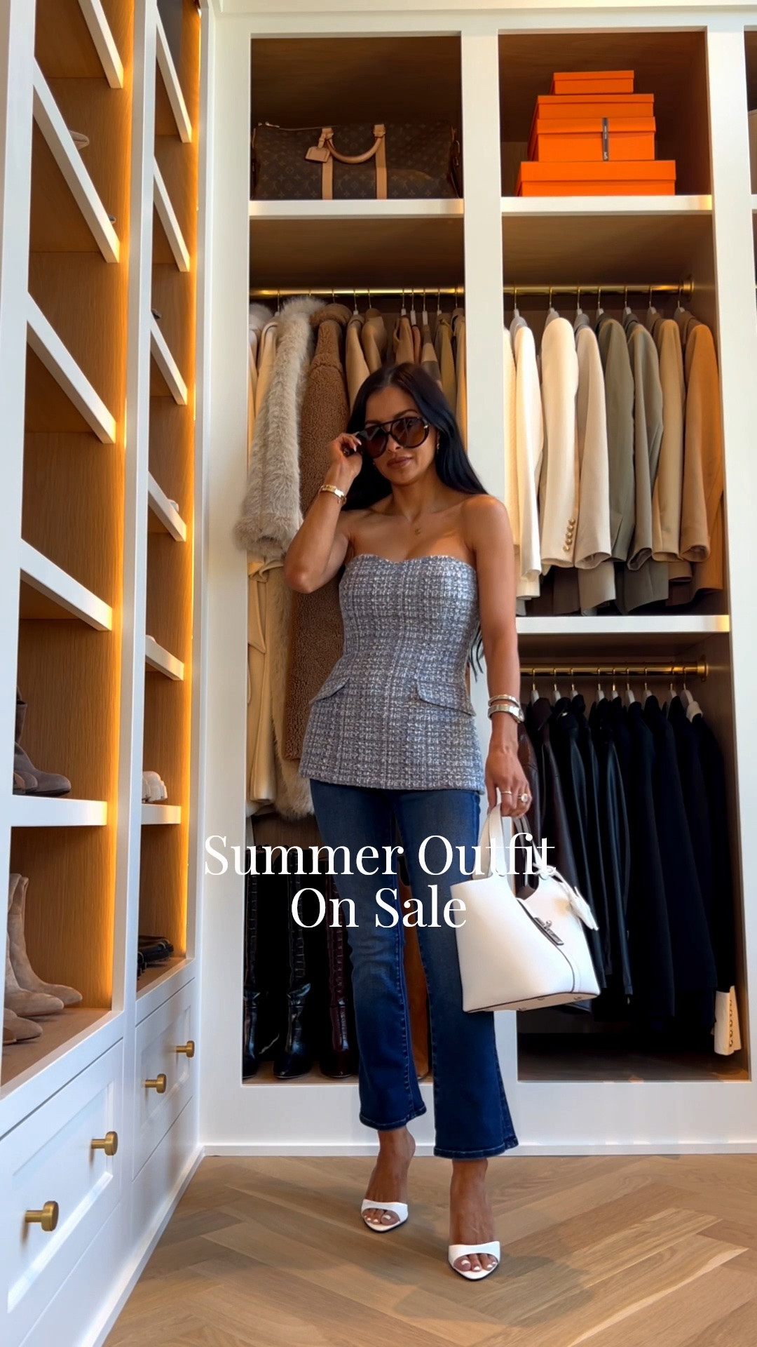 Saks summer outfit on sale
Tweed top on sale
Mother ankle jeans on sale 
Use code JULYGET

#LTKOver40 #LTKSaleAlert #LTKootd