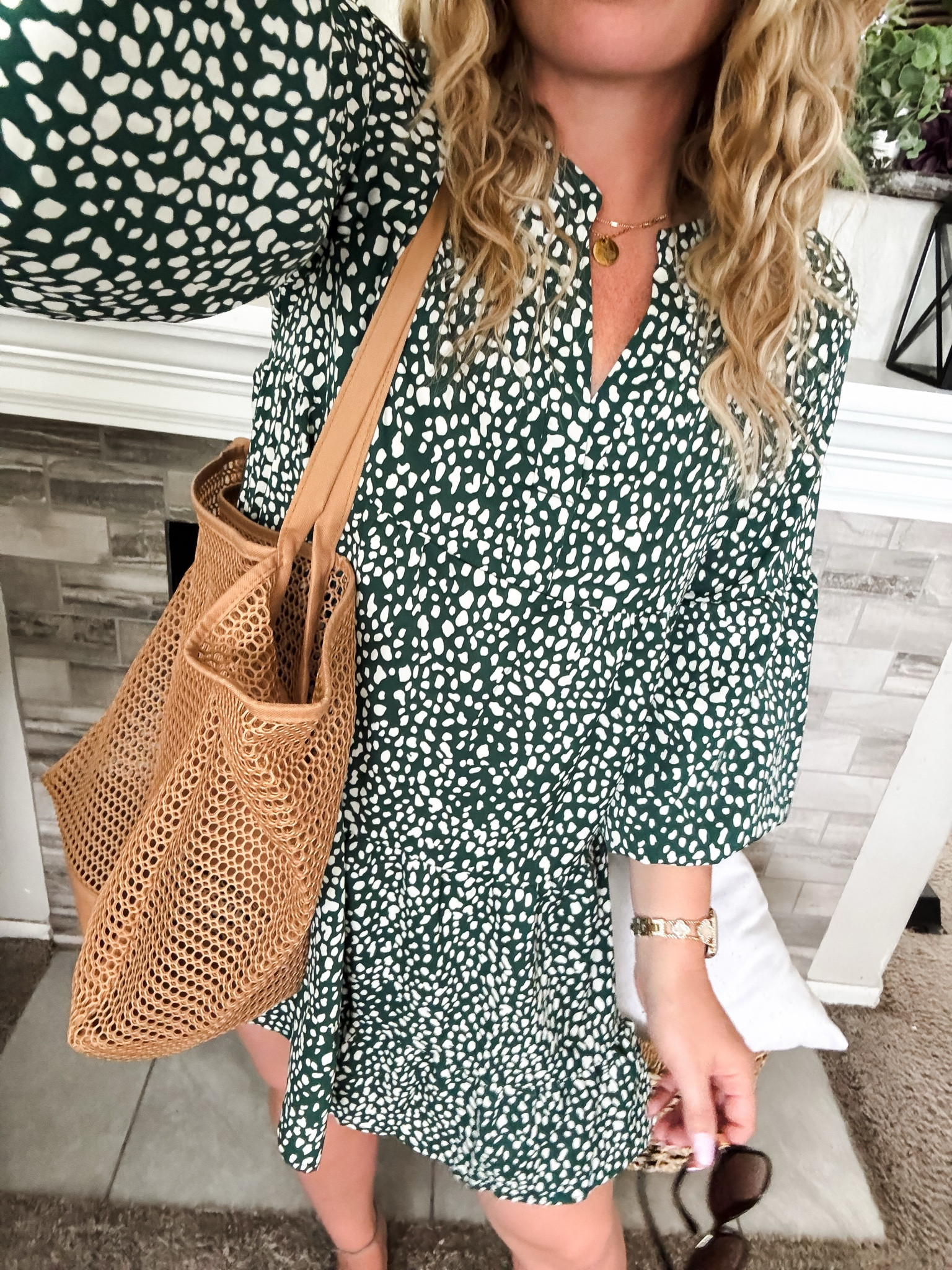 Vacation outfit — lightweight summer dress, can be worn on its own or as a swim cover up, grab your normal size. 





vacation outfits, tropical outfits, beach outfits, beach clothes, resort wear 2026, summer outfits, beach vacation outfit, mesh tote bag, long sleeve summer dress, green dress, sun hat, sandals 

#LTKTravel #LTKSaleAlert #LTKSeasonal