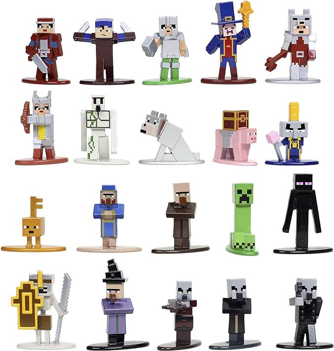 Jada Toys Minecraft Dungeons Nano Metalfigs 1.65" Die-cast Collectible Figures 20-Pack Wave 4, To... | Amazon (US)