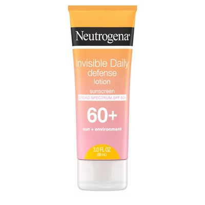 Neutrogena Invisible Daily Defense Sunscreen Lotion - SPF 60 - 3 fl oz: Whole Body, Noncomedogenic, Homosalate 13.5% | Target