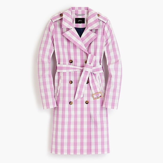 Women's 2011 Icon trench in oversized gingham | J. Crew US