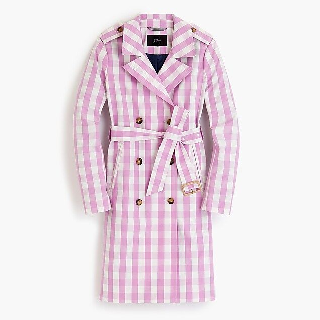 Women's 2011 Icon trench in oversized gingham | J.Crew US