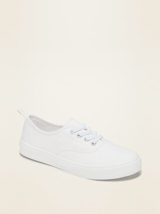 Twill Uniform Elastic-Lace Sneakers for Girls | Old Navy (US)
