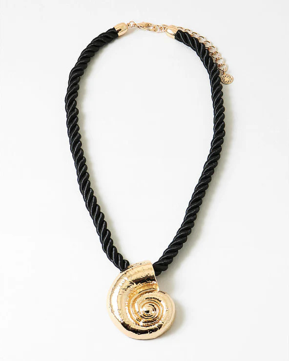 Shell & Black Rop Necklace | ish Boutique