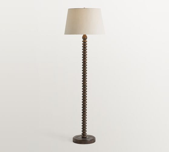 Larkin Stacked Wood Floor Lamp (65") | Pottery Barn (US)