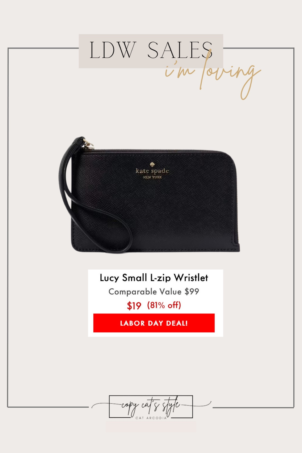 LDW Sales! This Kate Spade wristlet for under $20 would make such a great gift idea or stocking stuffer for my early Christmas shoppers  

#LTKFindsUnder50 #LTKItBag #LTKSaleAlert