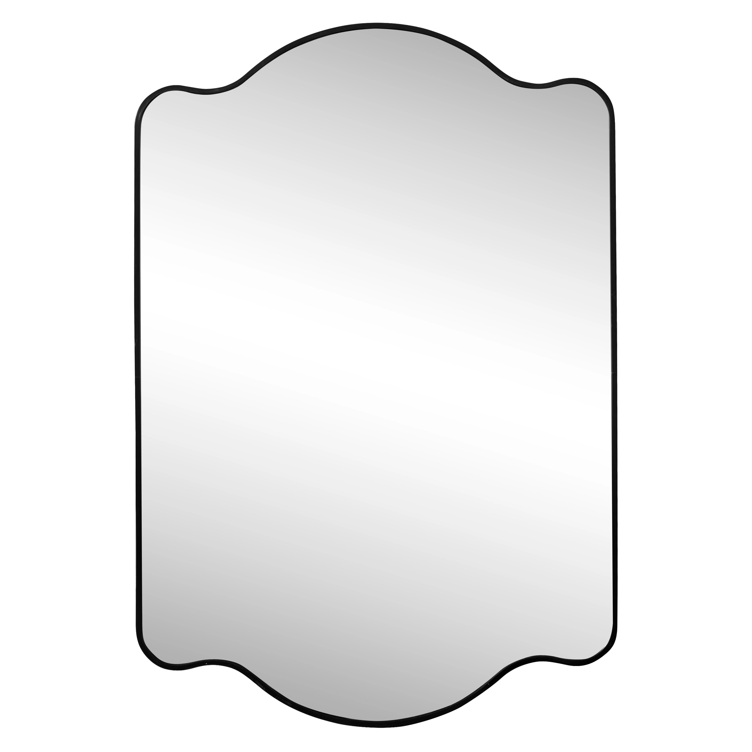 JONATHAN Y 24-in W x 36-in H Rectangle Black Framed Wall Mirror one_size | MIR205A | Lowe's