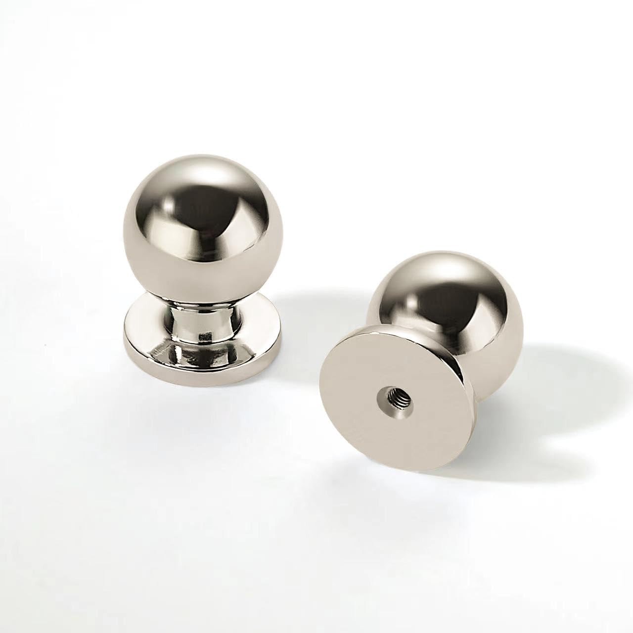 khtumeware 10 Pack 1 inch Polished Nickel Kitchen Cabinet Knobs Dresser Knobs Ball Drawer Knobs C... | Amazon (US)