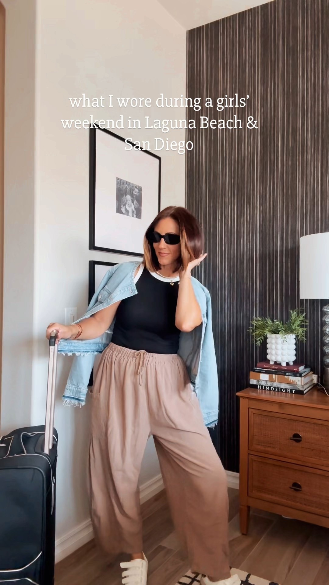 What I wore in San Diego and Laguna Beach last weekend for my girls weekend away!

- striped jumpsuit - small
- pants - small 
- wide leg jeans- size 27
- short cream trench coat - size small 
- striped tee - size small
- denim jacket - size XS
- black tank with white trim - size small 
- khaki maxi dress w/ buttons - size small 

#LTKSaleAlert #LTKFindsUnder50 #LTKOver40