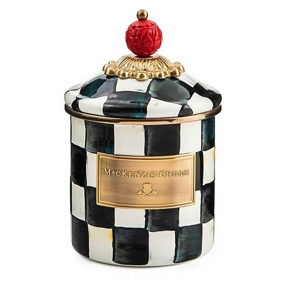 Courtly Check Enamel Canister - Demi | MacKenzie-Childs