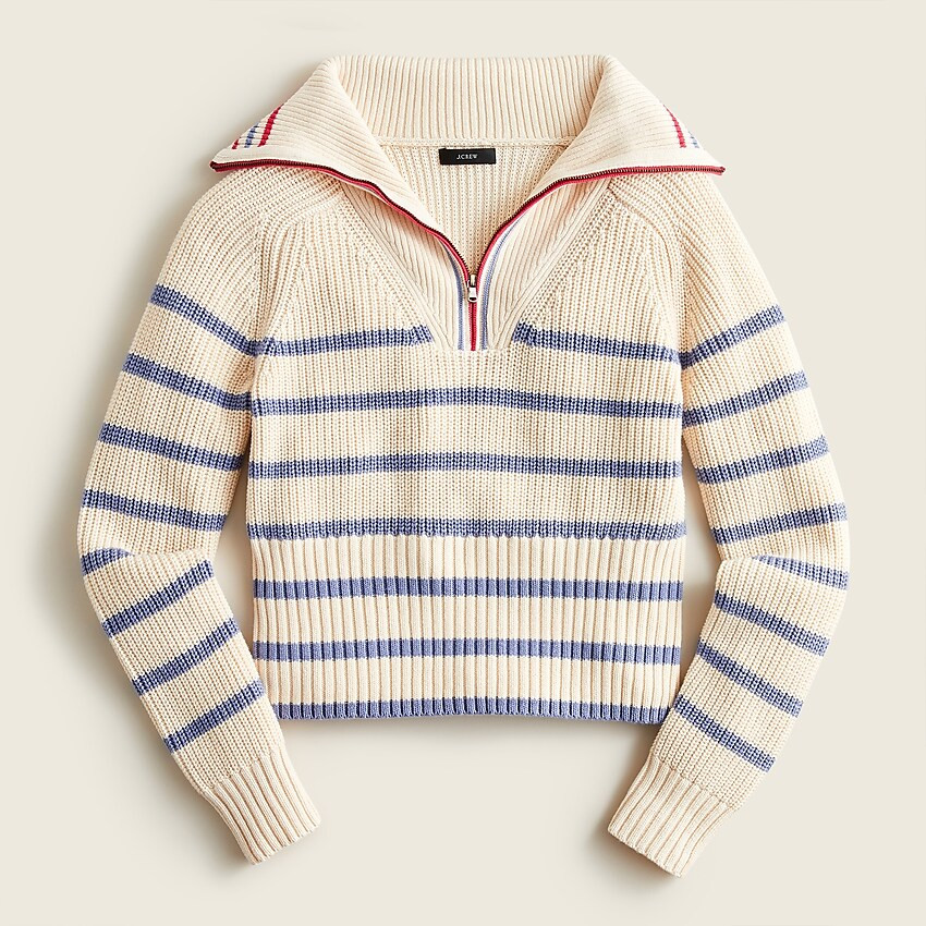Cotton-cashmere pullover in stripe | J. Crew US