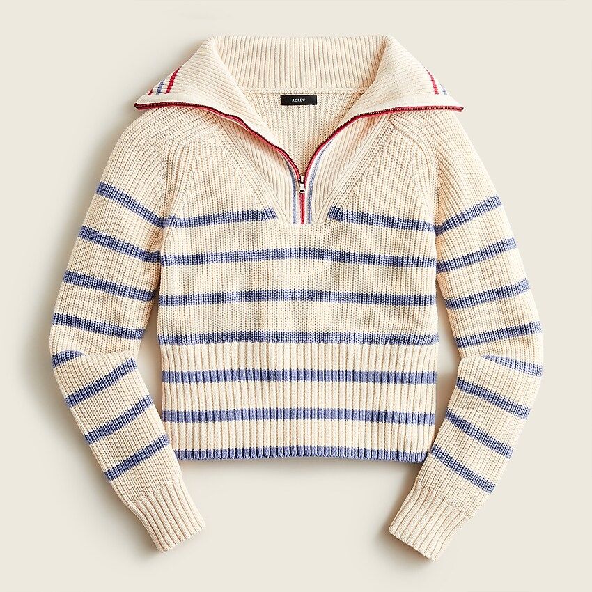 Cotton-cashmere pullover in stripe | J.Crew US