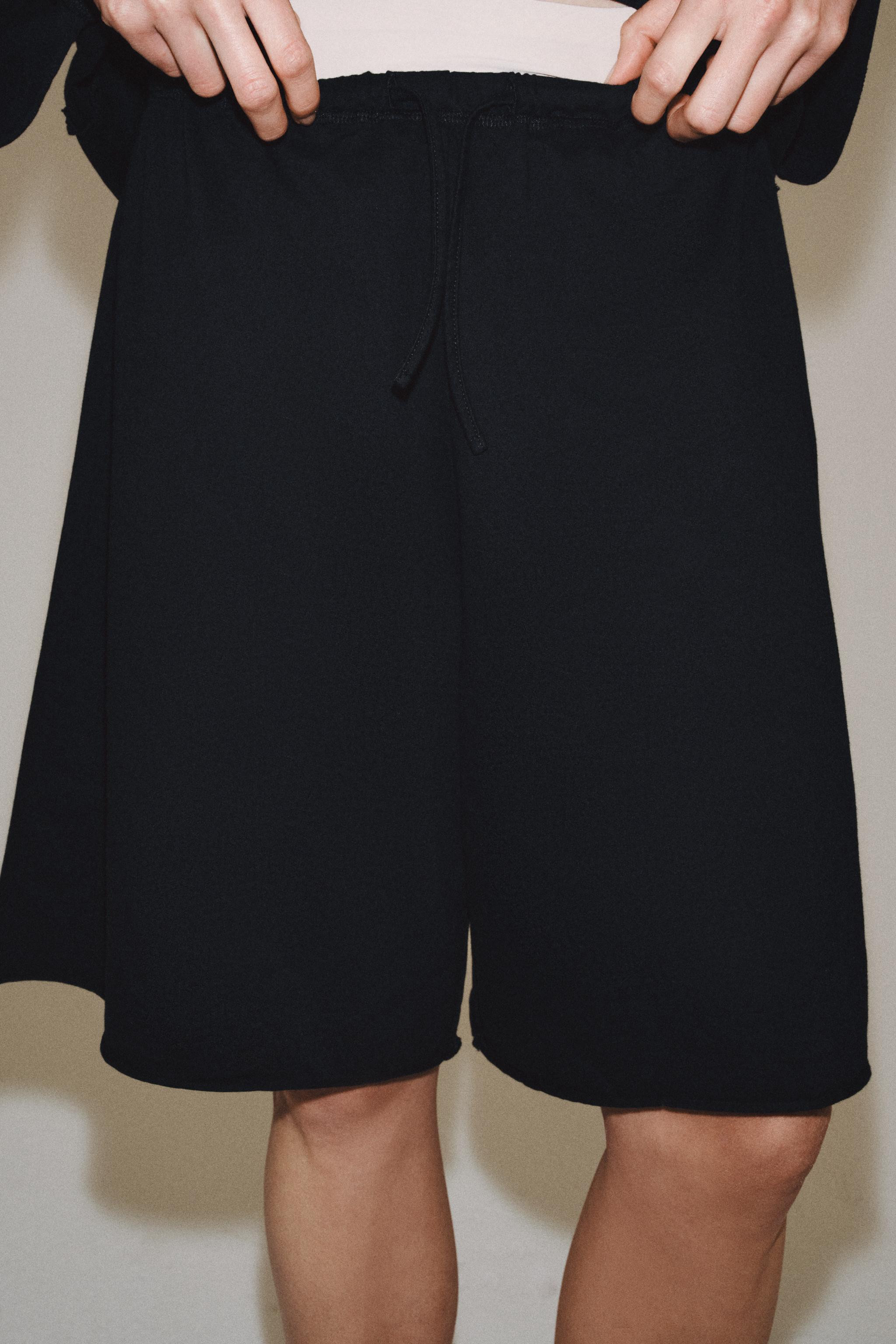 COTTON BERMUDA SHORTS WITH DRAWSTRINGS | Zara UK