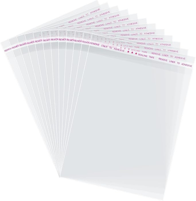Morepack Self Sealing Cellophane Bags,5x7 Inches 200 Pcs Clear Resealable Cookie Bags Self Adhesi... | Amazon (US)
