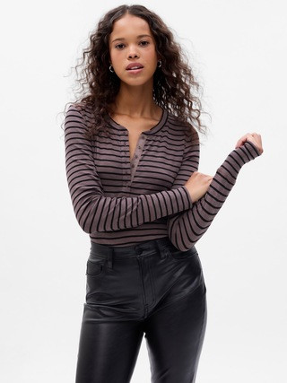 Essential Rib Henley T-Shirt | Gap (US)