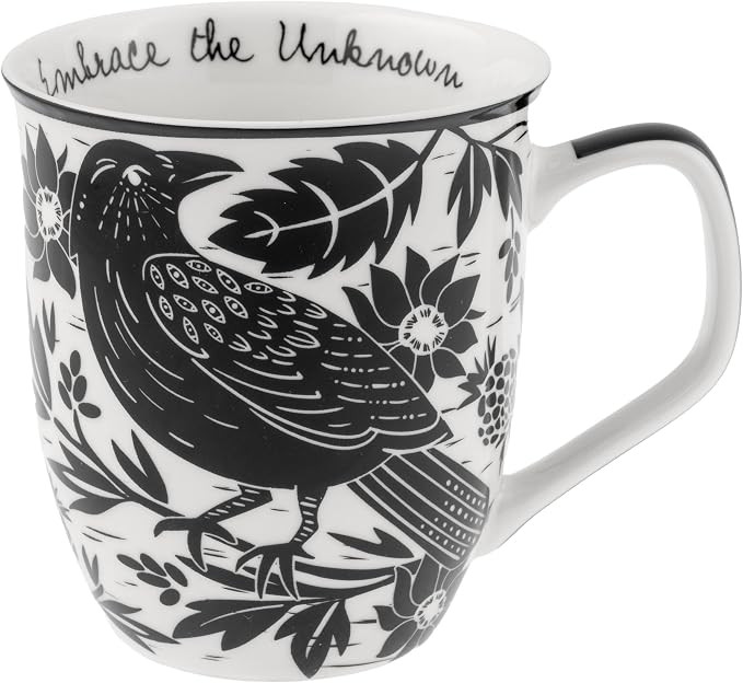 Karma Gifts 14 oz Black and White Boho Mug Raven - Cute Coffee and Tea Mug - Ceramic Coffee Mugs ... | Amazon (US)