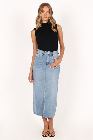 Petal and Pup Dana Denim Midi Skirt - Macy's | Macy's