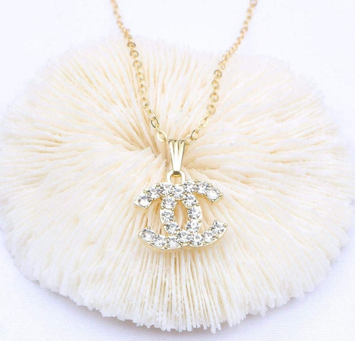 Elegant Gold Crystal Diamonds Necklace Adjustable Chain | Amazon (US)