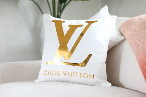 Designer Home Decorative Pillowcase Metallic Gold | Etsy | Etsy (US)