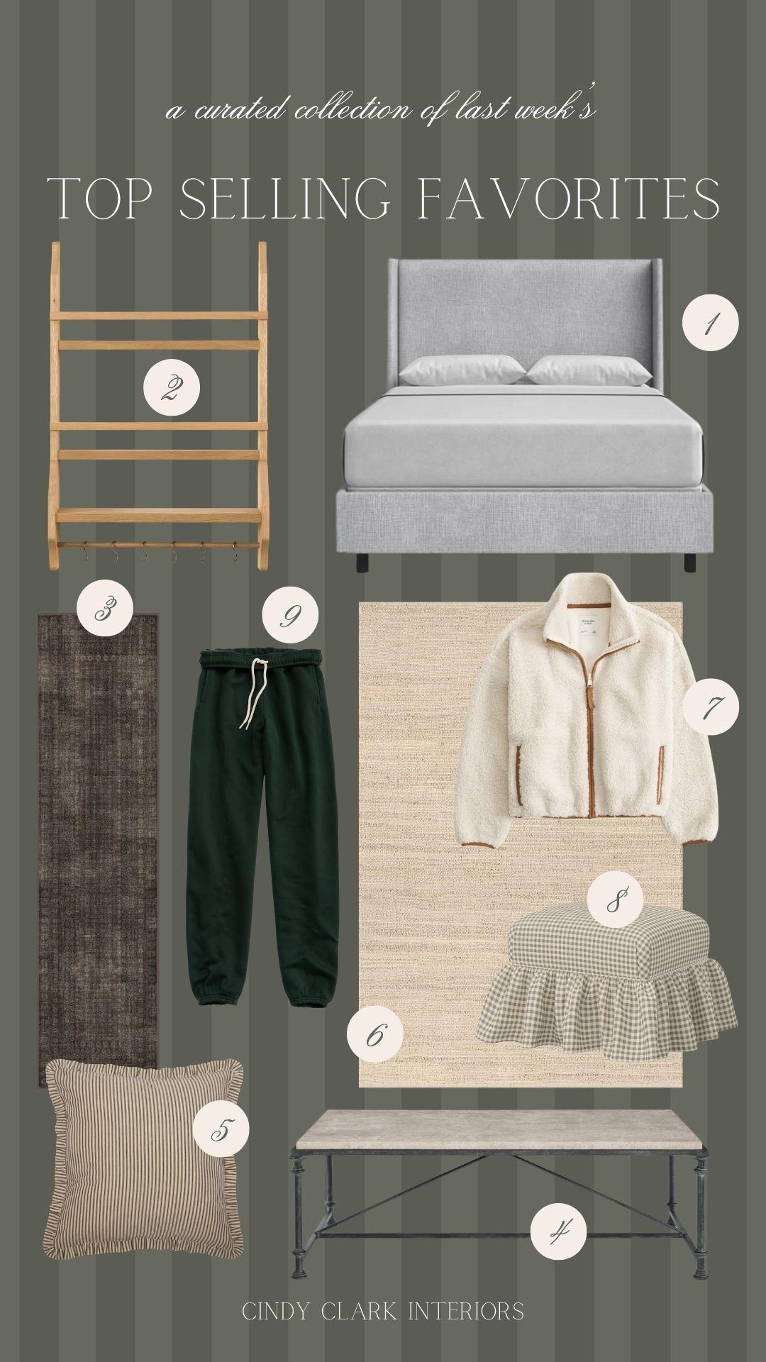 Last week’s top sellers! My favorite designer luxe for less bed frame, the coziest sweats, rugs I am loving, the prettiest kitchen shelf and more! 

#LTKHome