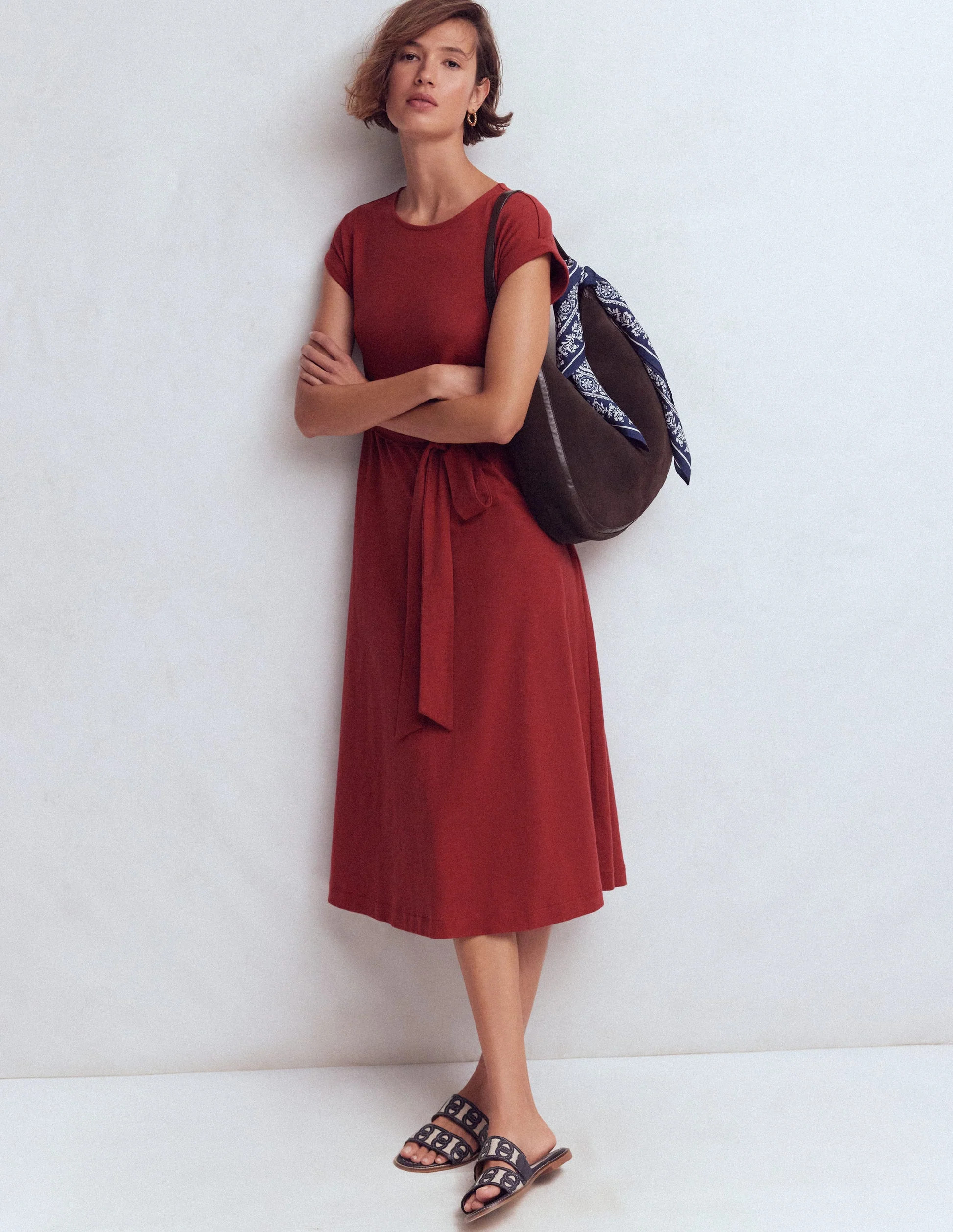 Eve Jersey Midi Dress-Rich Chestnut | Boden (US)