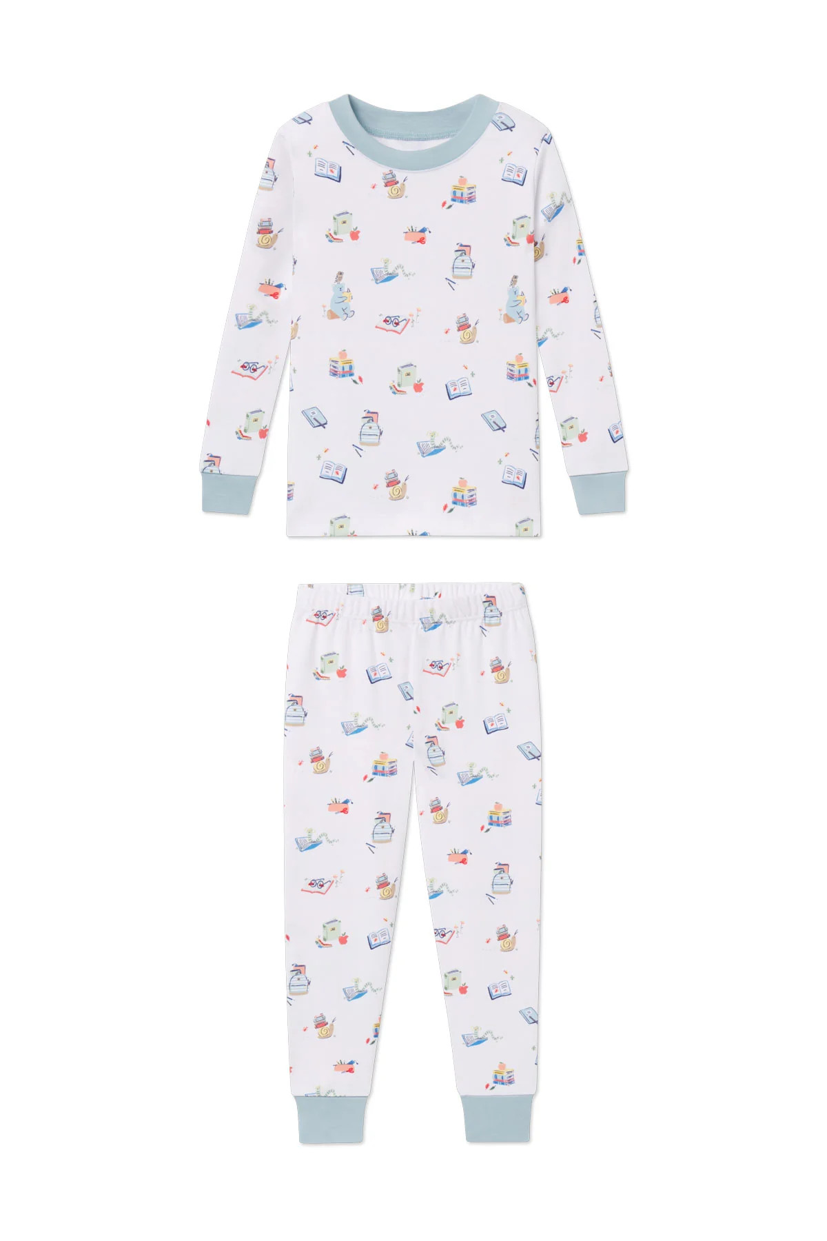 Kids Long-Long Set in Book Worm | Lake Pajamas