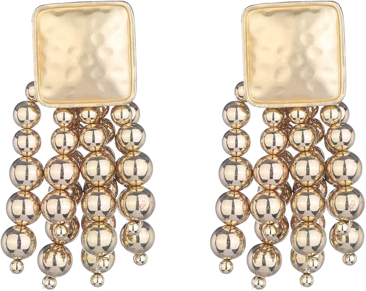 Boho Fashion Sexy Women Black Red Beads Geometry Earrings Statement Drop Sparkly Earrings Simple ... | Amazon (US)