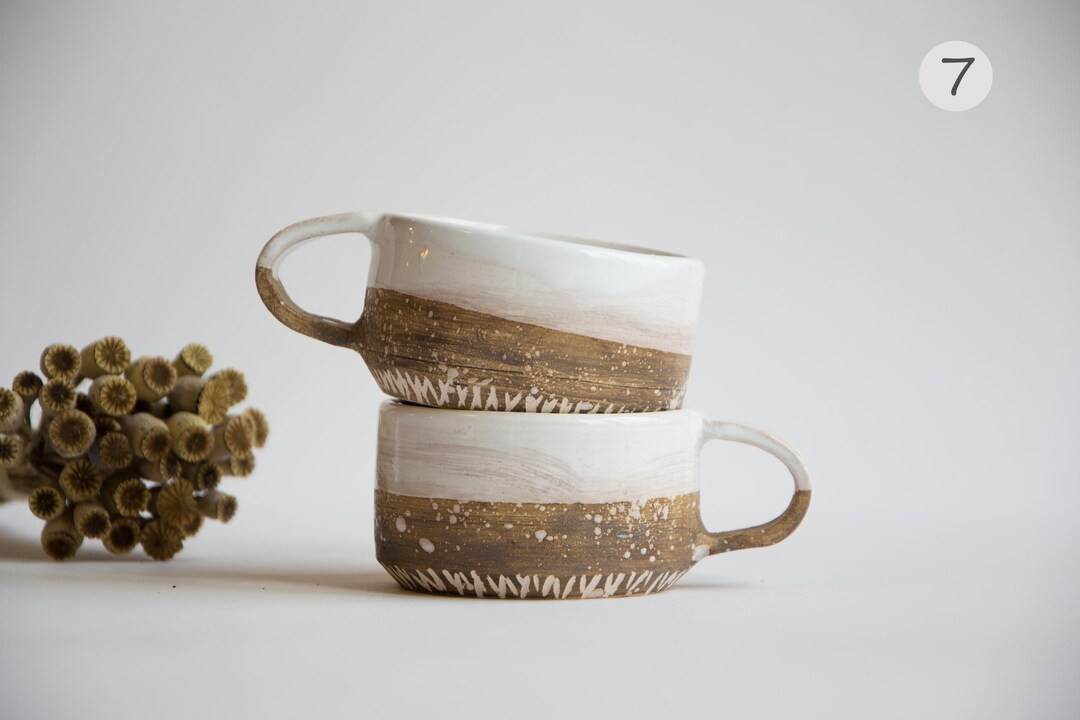 Espresso Cup Mug Ceramic - Espresso Cups Set Handmade Christmas Present Gift - Etsy | Etsy (US)