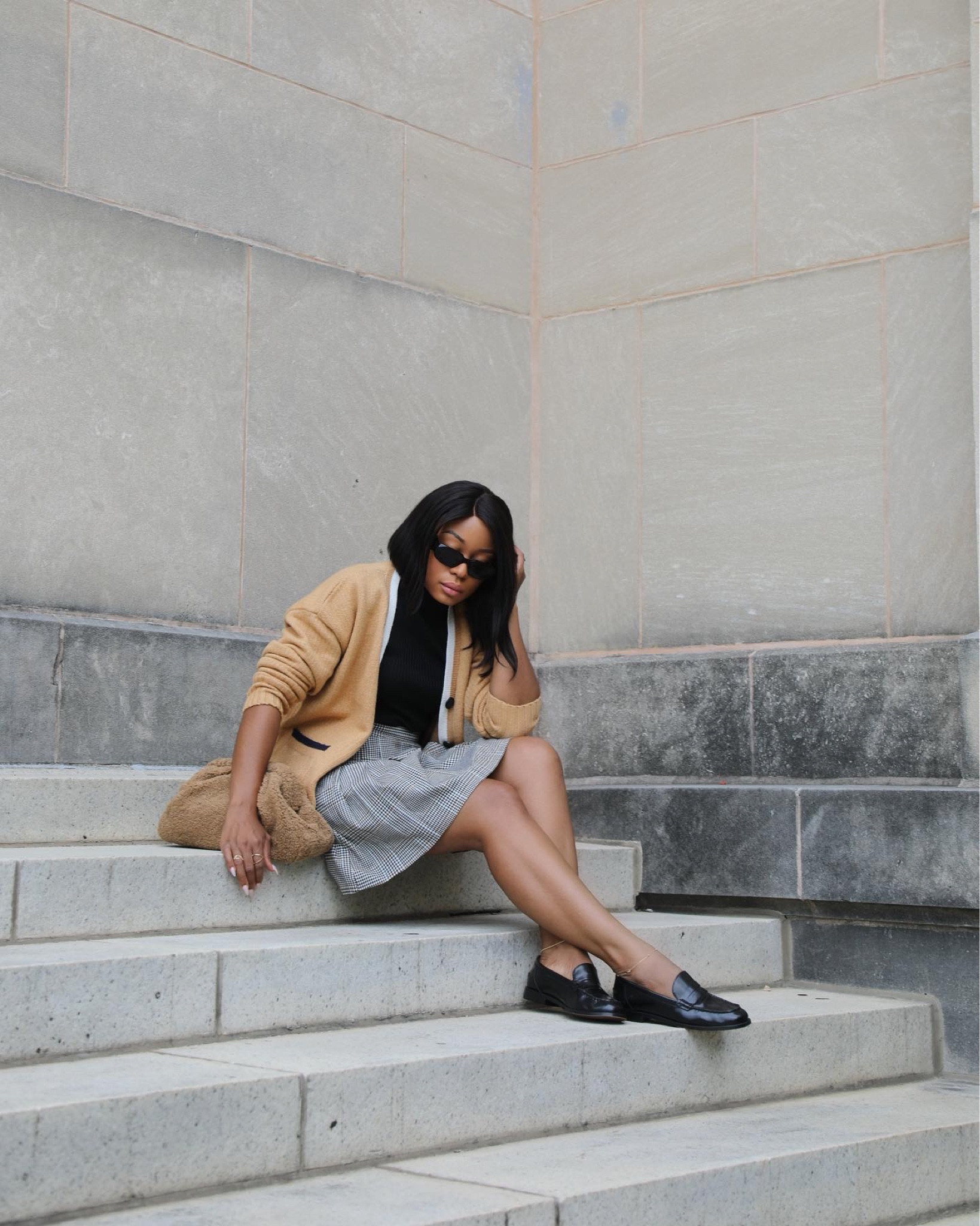 Fall ready in Walmart long cardigan, pleated mini skirt and loafers

Fall style, plaid skirt, work wear

#LTKSeasonal #LTKfindsunder50 #LTKfindsunder100