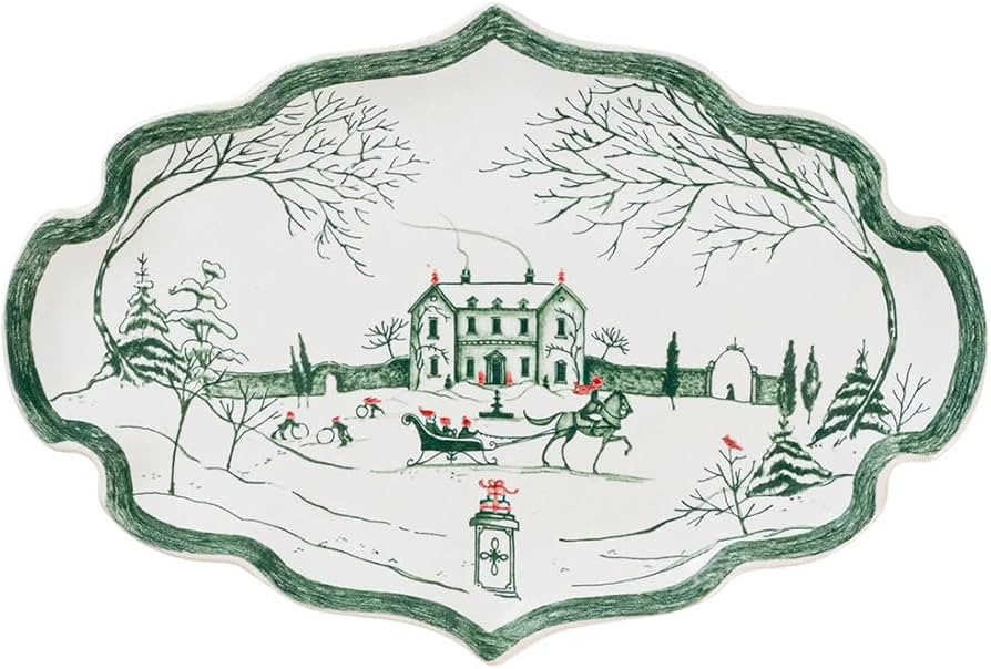 Juliska Country Estate Winter Frolic 7" Tray- Evergreen | Amazon (US)
