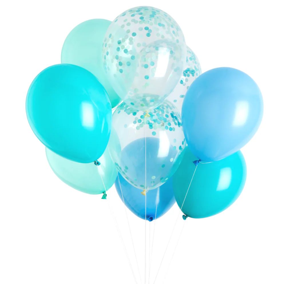 Poolside Blue Balloon Bouquet | Ellie and Piper