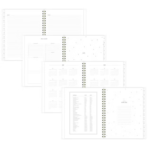 2022-23 Academic Planner Weekly/Monthly Frosted 11"x8.5" Black Pindot - Sugar Paper Essentials | Target