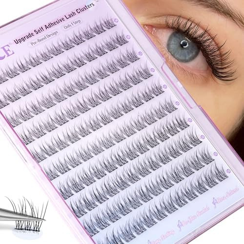 ALICE Self Adhesive Eyelashes Natural Self Adhesive Lash Clusters No Glue Needed Wispy Reusable P... | Amazon (US)