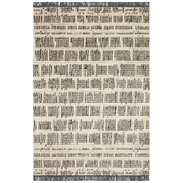Alice Abstract Area Rug in Cream/Charcoal/Ivory | Wayfair North America